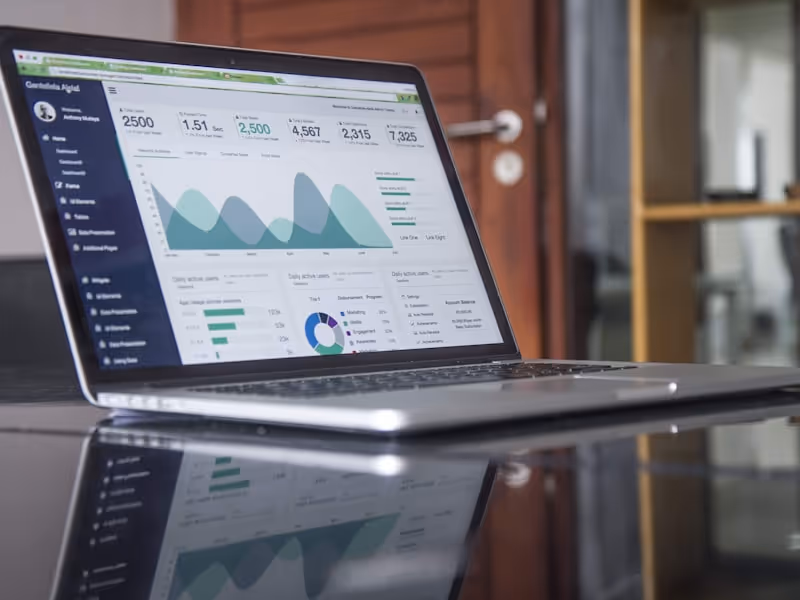 Professional corporate website dashboard with modern design